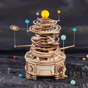 Unser Sonnensystem- drehbarer 3D Modellbausatz aus Holz
