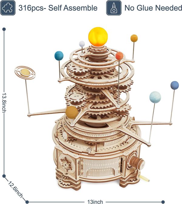 Unser Sonnensystem- drehbarer 3D Modellbausatz aus Holz – Bild 9