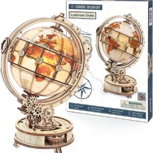 beleuchteter Globus mit warmem LED und Lupe